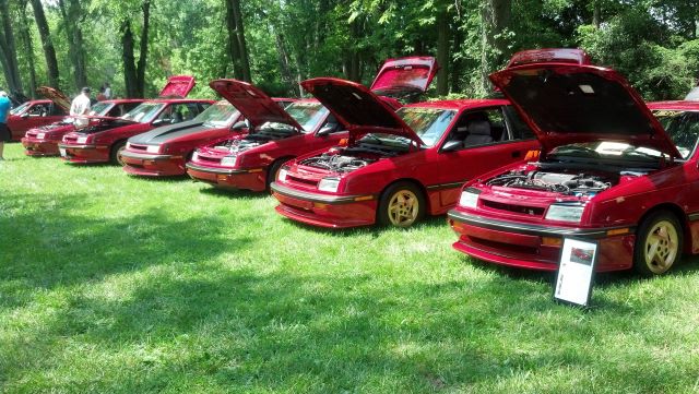 SDAC 23 row of 1989 Shelby CSXs